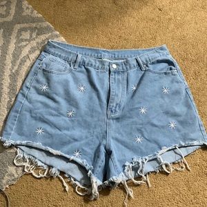 Shein Embroidered Shorts